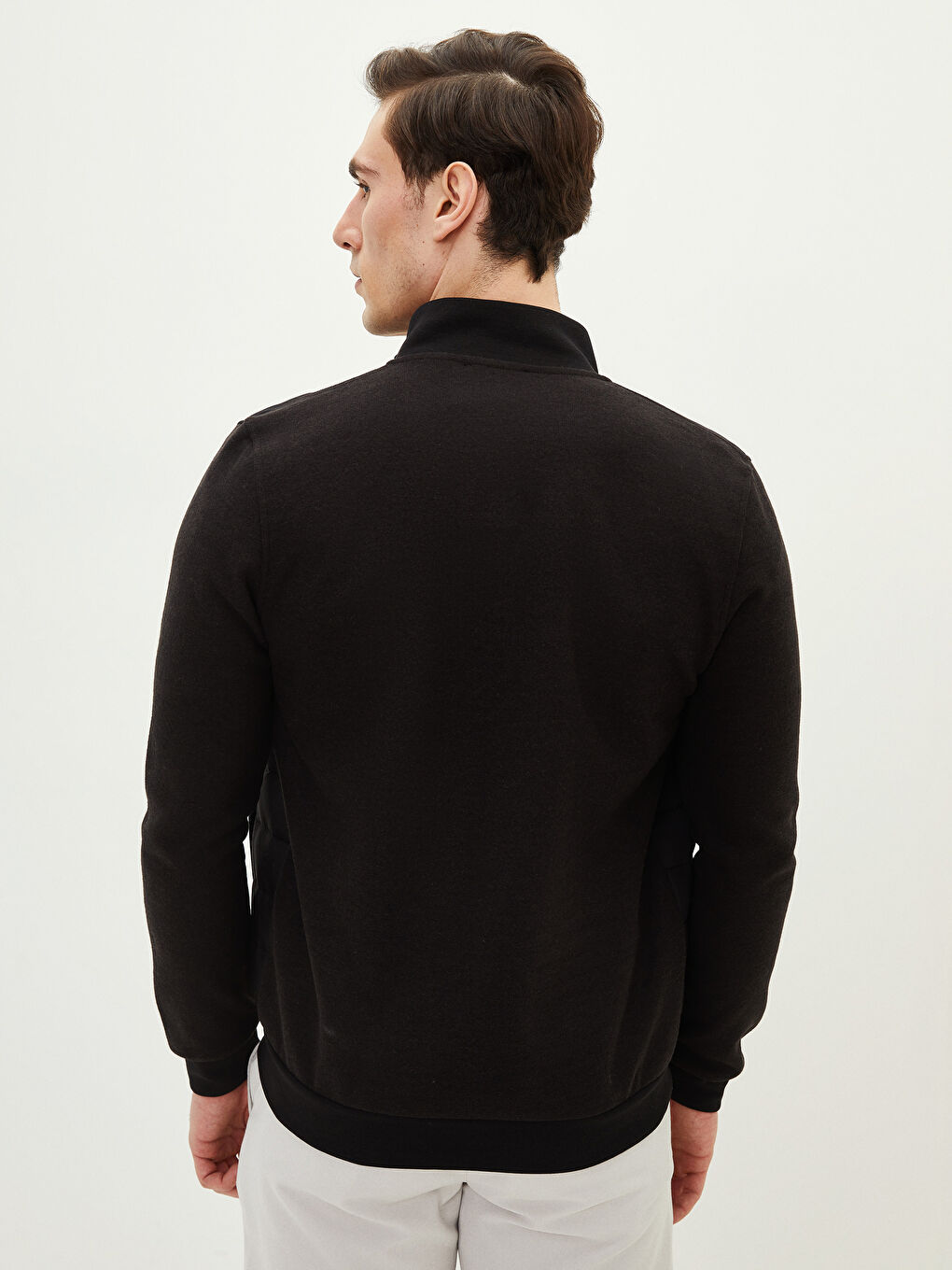LCWAIKIKI Classic Relaxed Fit Turtle Neck Men's Sports Cardigan -S21264Z8-CVL