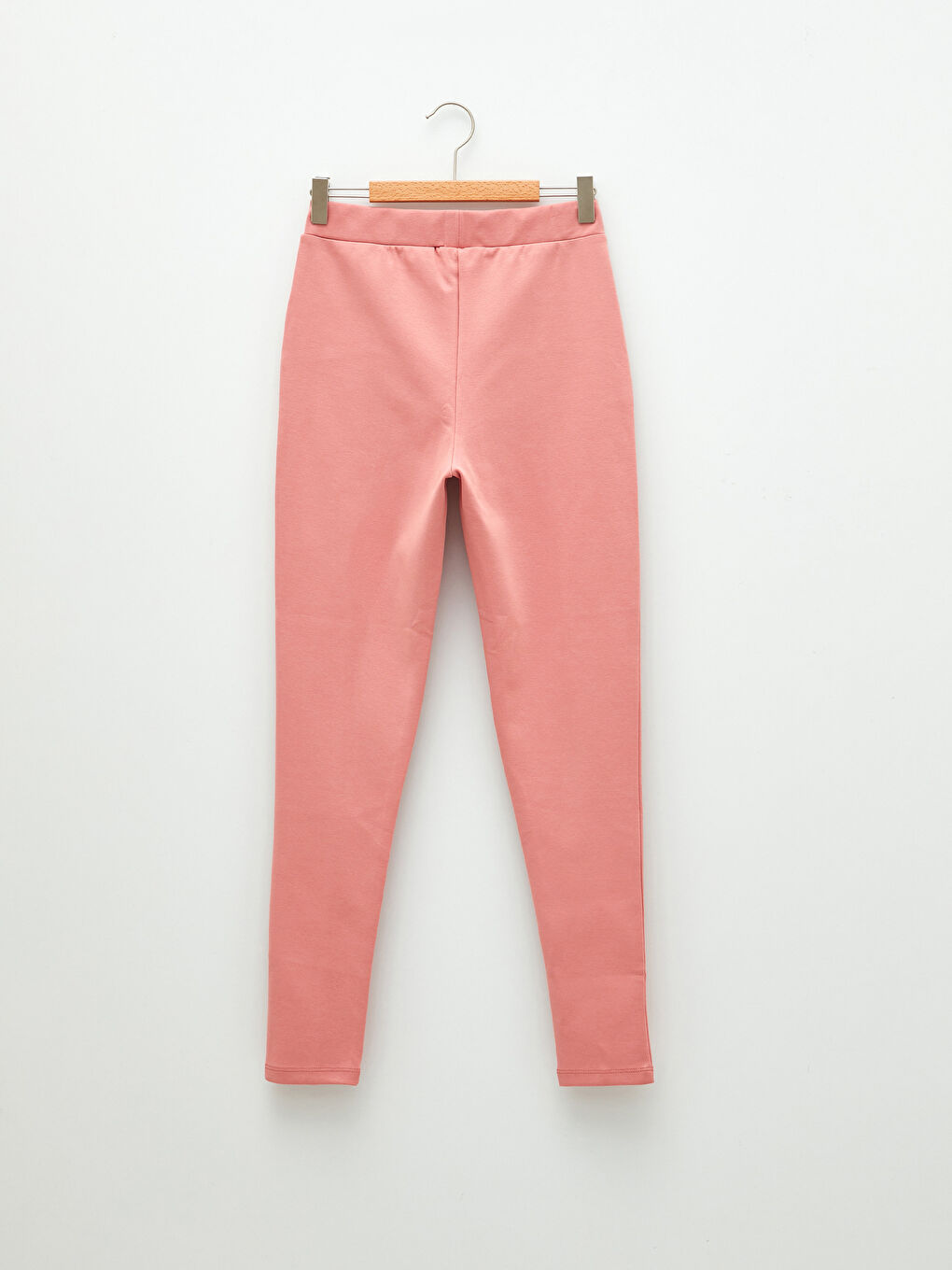 بنطلون ليجن طويل بناتي بوسط مطاطي بسيط-1