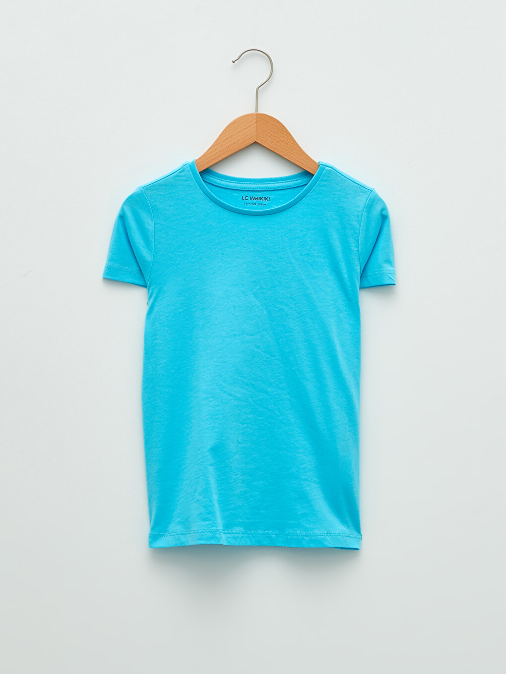 Crew Neck Basic Short Sleeve Cotton Girls T-shirt