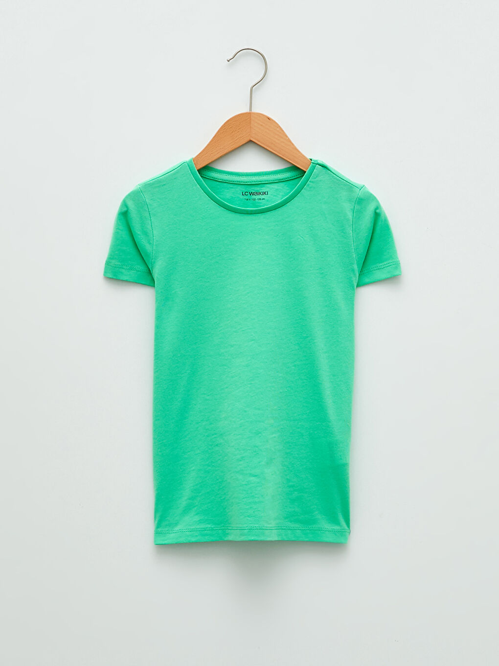 Crew Neck Basic Short Sleeve Cotton Girls T-Shirt