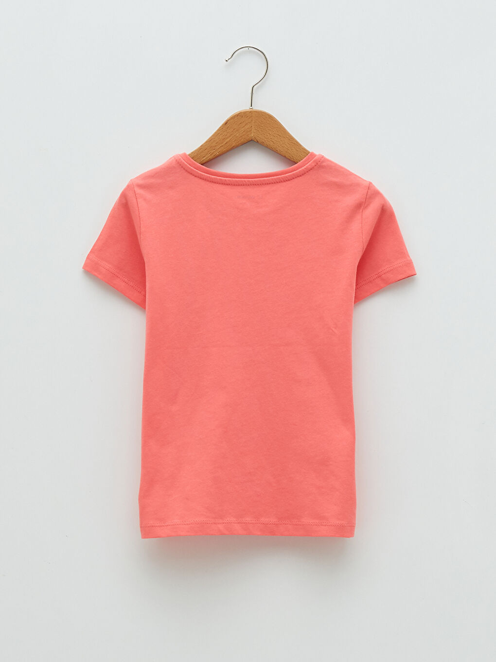T-shirt Basique à Manches Courtes en Coton pour Filles Col Rond-1