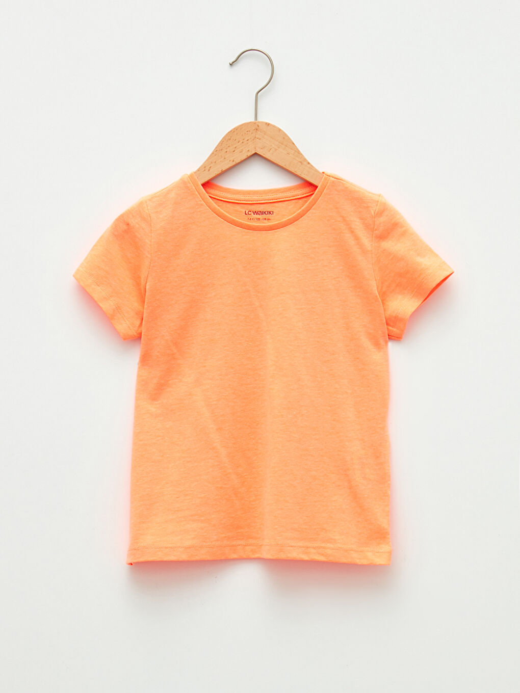 LCW Kids Crew Neck Basic Short Sleeve Cotton Girls T-Shirt -S21269Z4-PC6