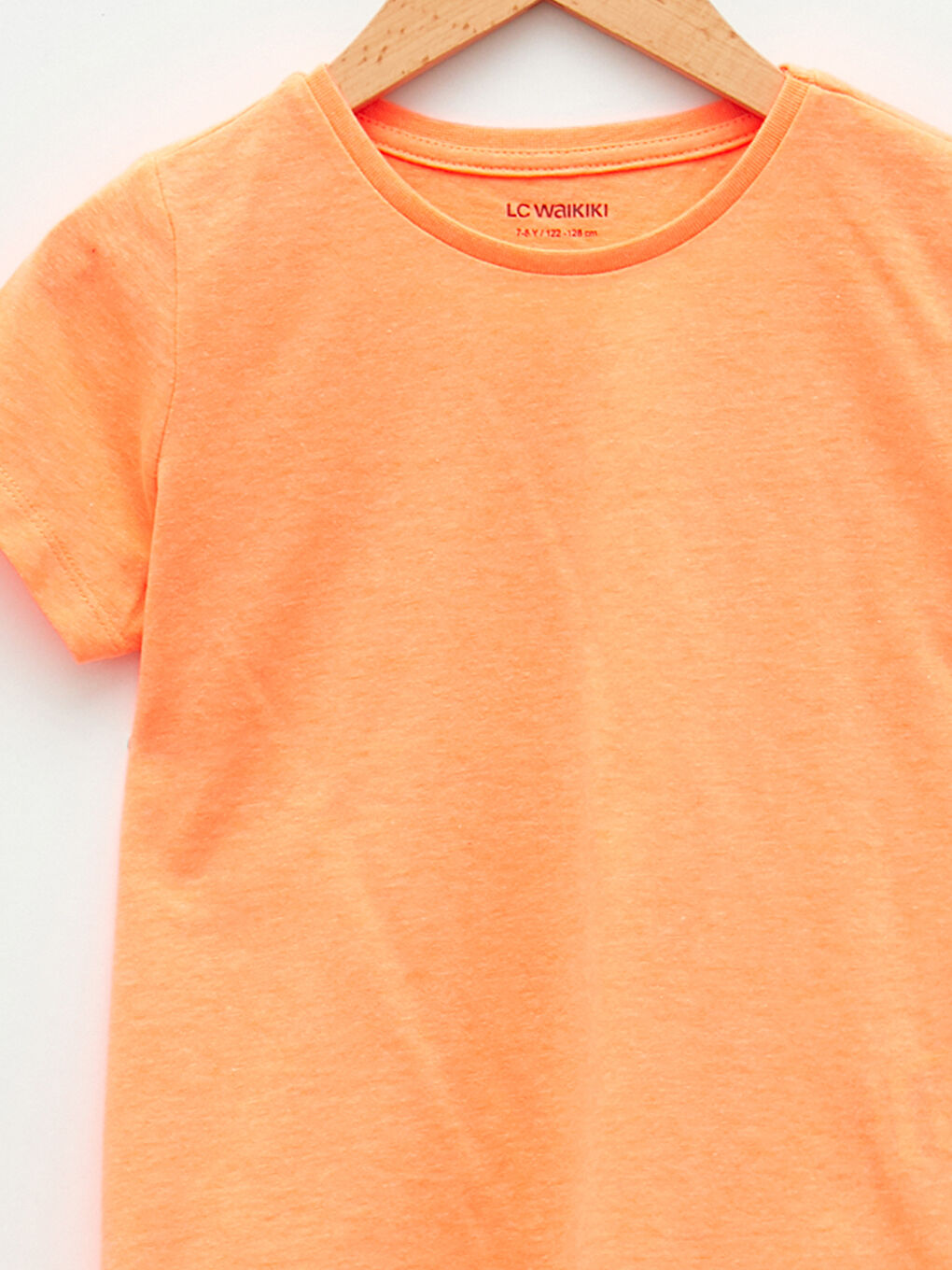 LCW Kids Crew Neck Basic Short Sleeve Cotton Girls T-Shirt -S21269Z4-PC6
