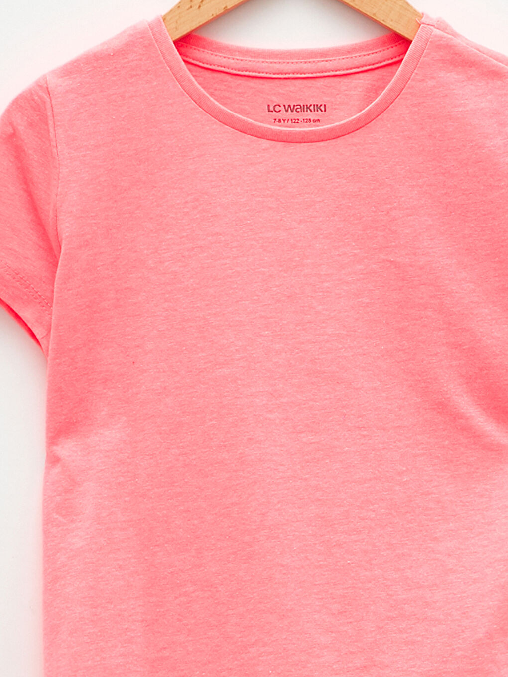 T-shirt Basique à Manches Courtes en Coton pour Filles Col Rond-2
