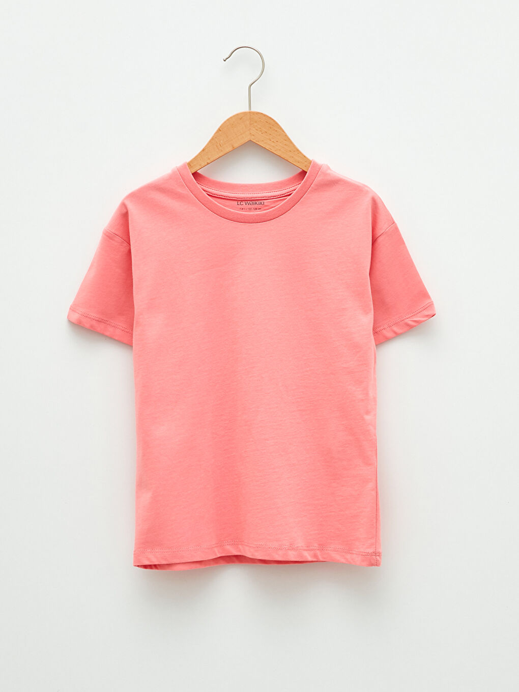 Футболка с круглым вырезом, базовая, с коротким рукавом, для девочек