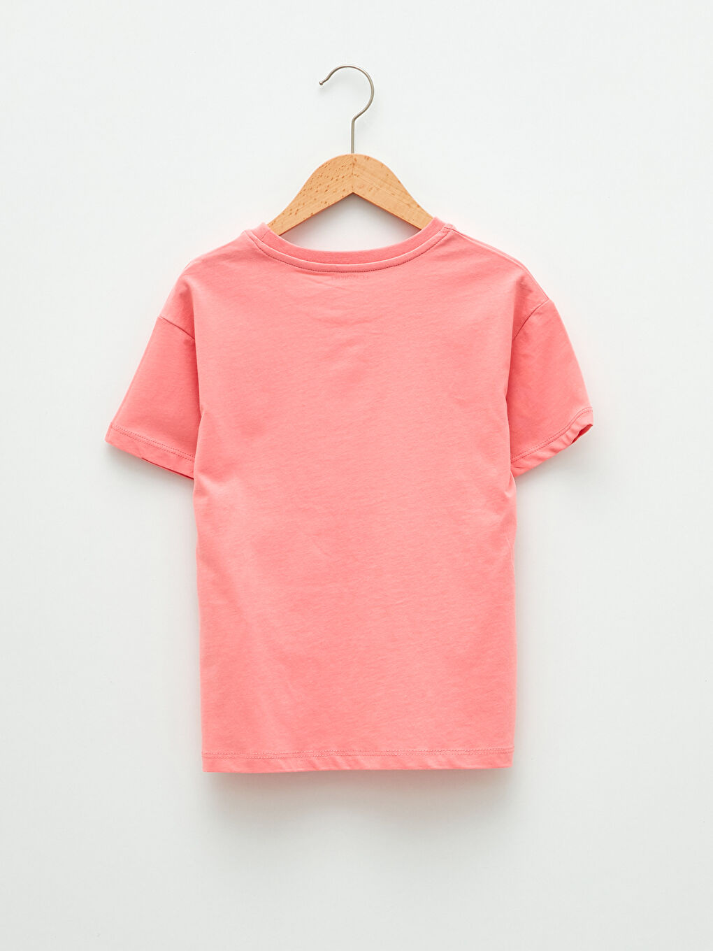 Футболка с круглым вырезом, базовая, с коротким рукавом, для девочек-1