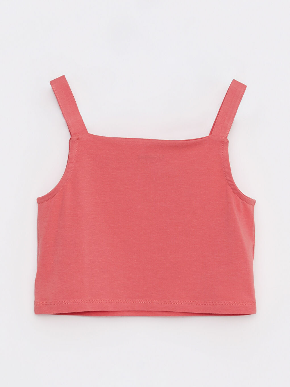 Square Collar Basic Strap Girls' Crop Athlete -S21274Z4-GNS