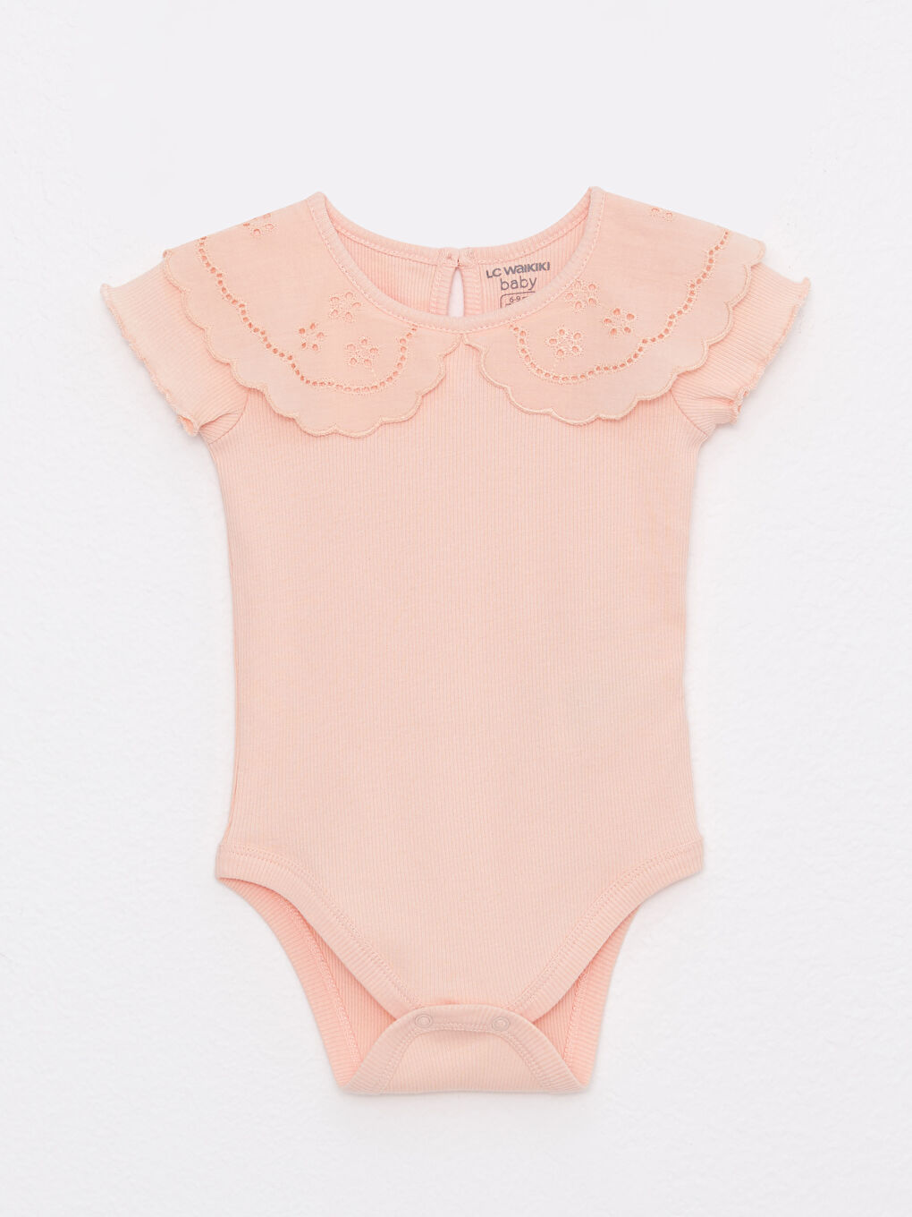 LCW baby Bebe-Kragen Kurzarm Schlicht Baby Mädchen Druckknopf-Body -S21280Z1-SAJ