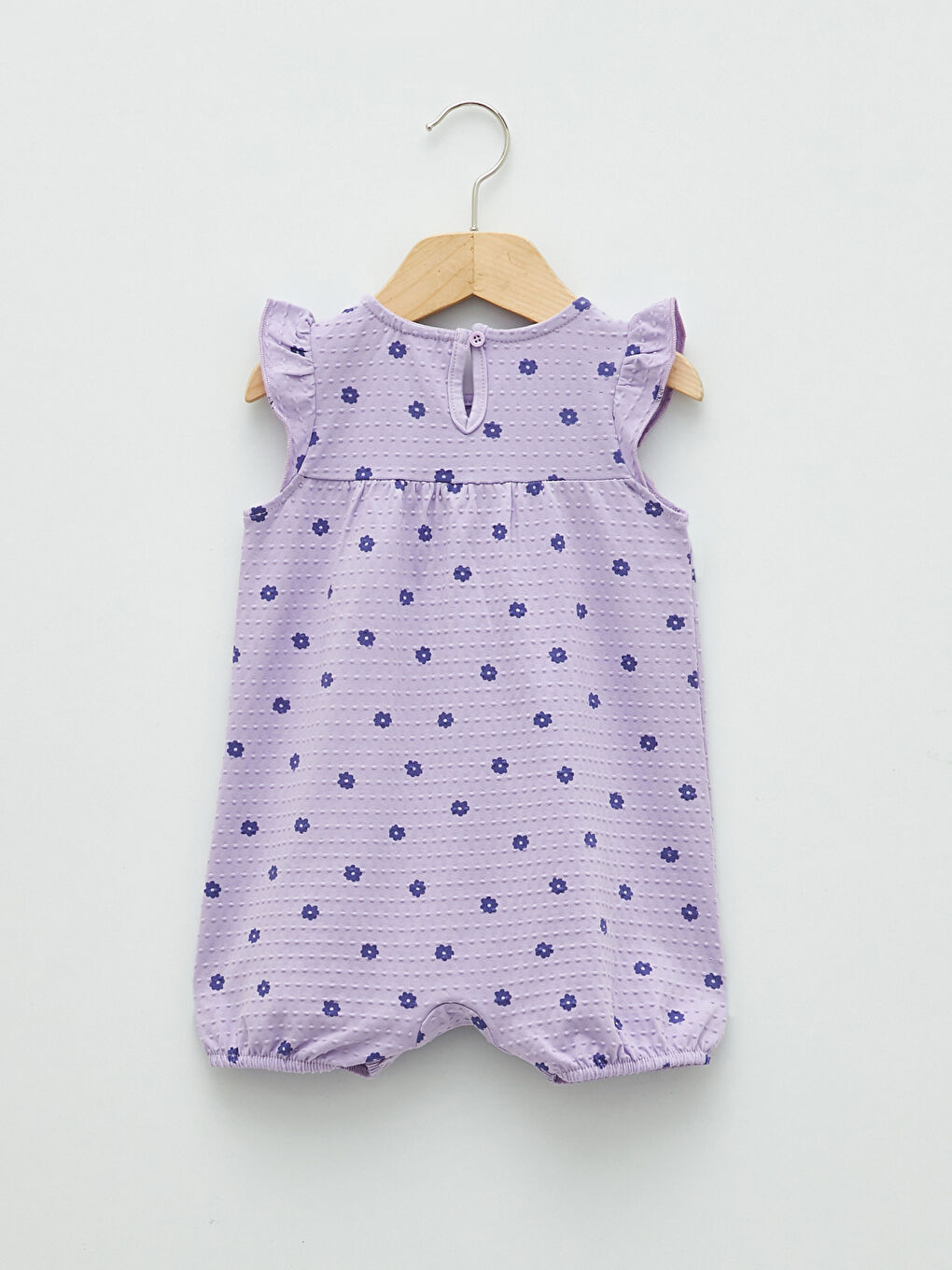 Crew Neck Printed Cotton Baby Girl Jumpsuit-1