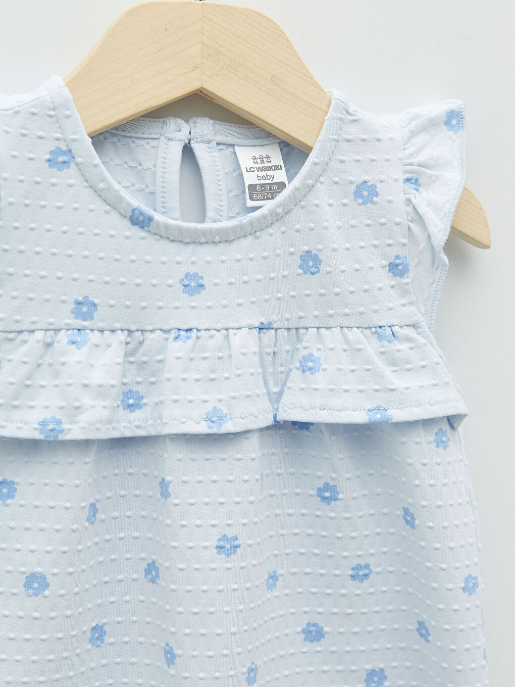 Bisiklet Yaka Baskılı Pamuklu Kız Bebek Tulum-2