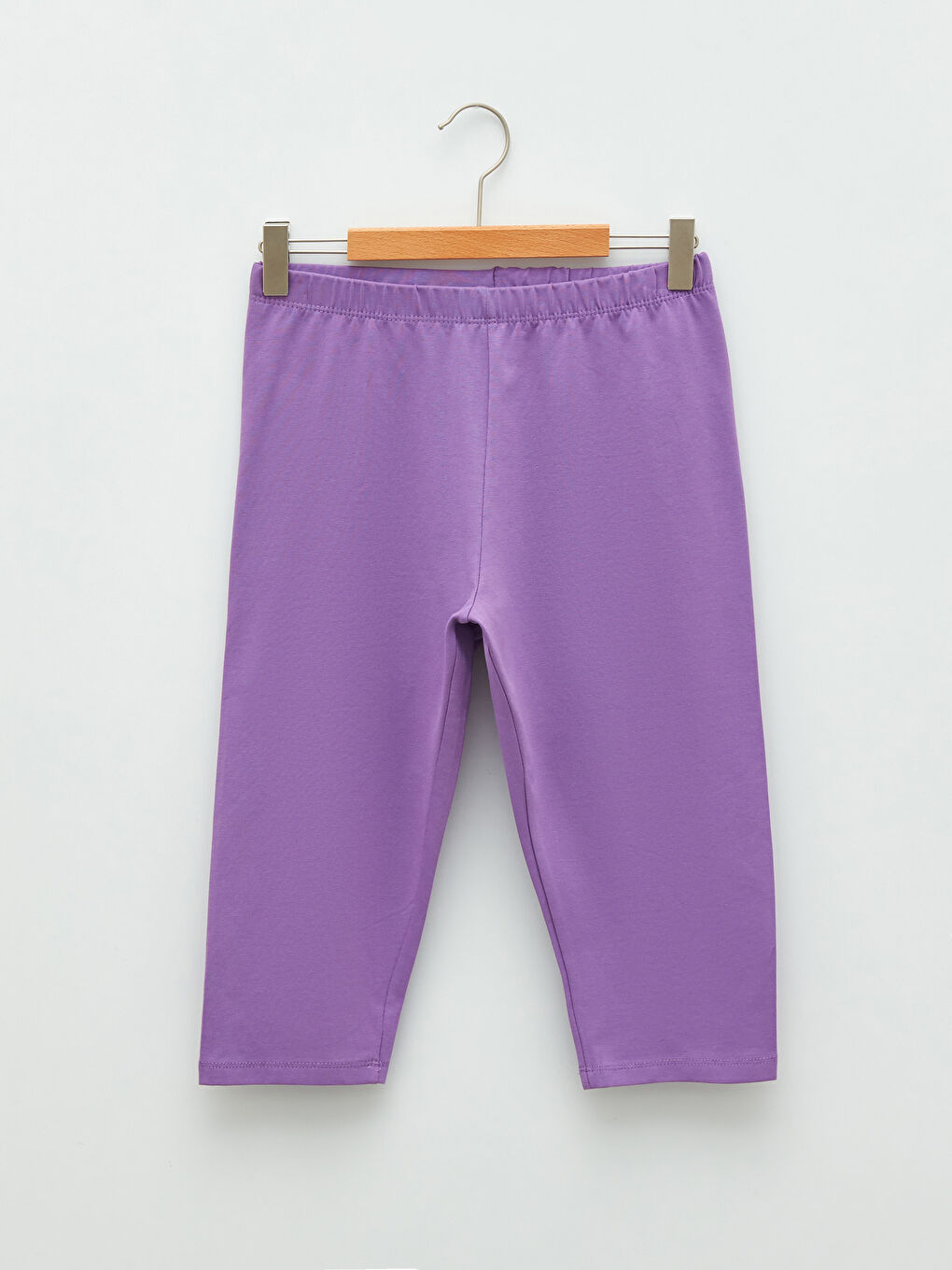 LCW Kids Mor Beli Lastikli Basic Pamuklu Kız Çocuk Tayt