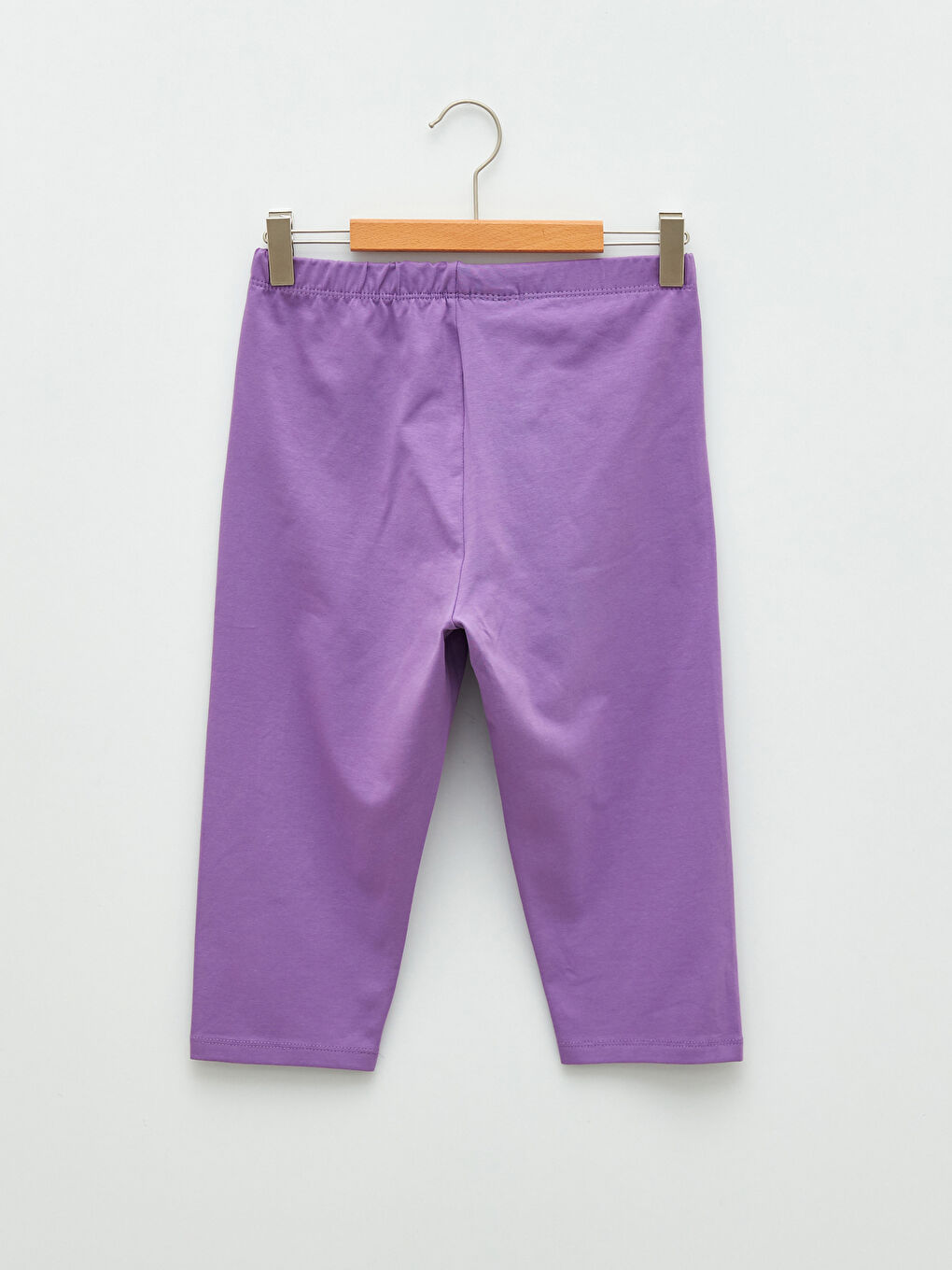 LCW Kids Mor Beli Lastikli Basic Pamuklu Kız Çocuk Tayt - 1
