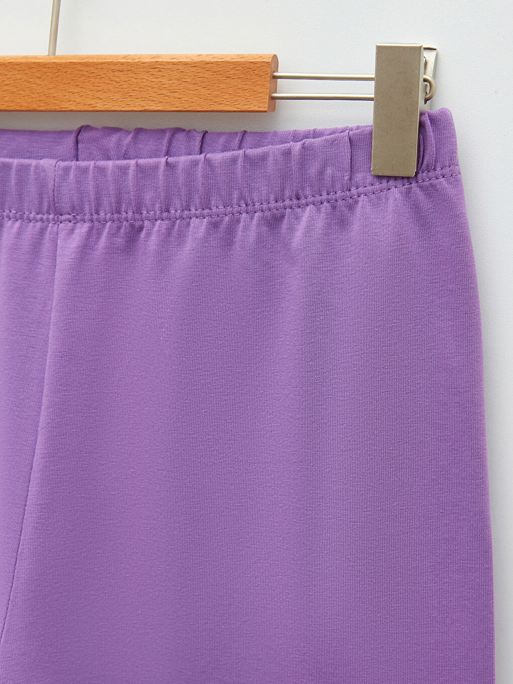 LCW Kids Mor Beli Lastikli Basic Pamuklu Kız Çocuk Tayt - 2