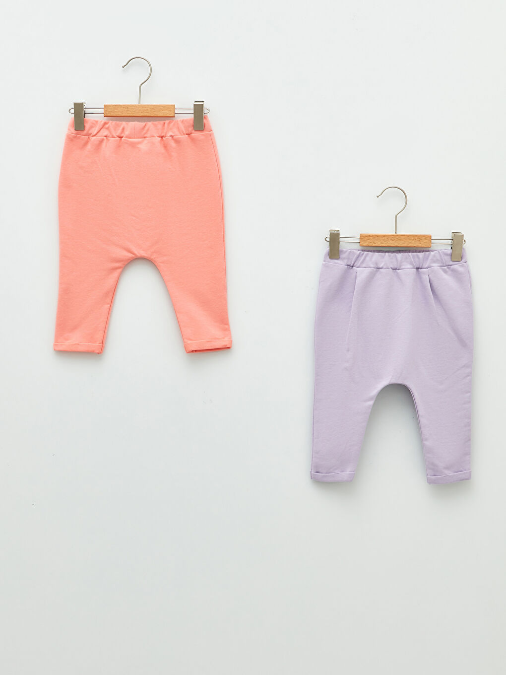 Pantalon Bébé Fille en Coton à Taille Élastique 2 Pièces-1