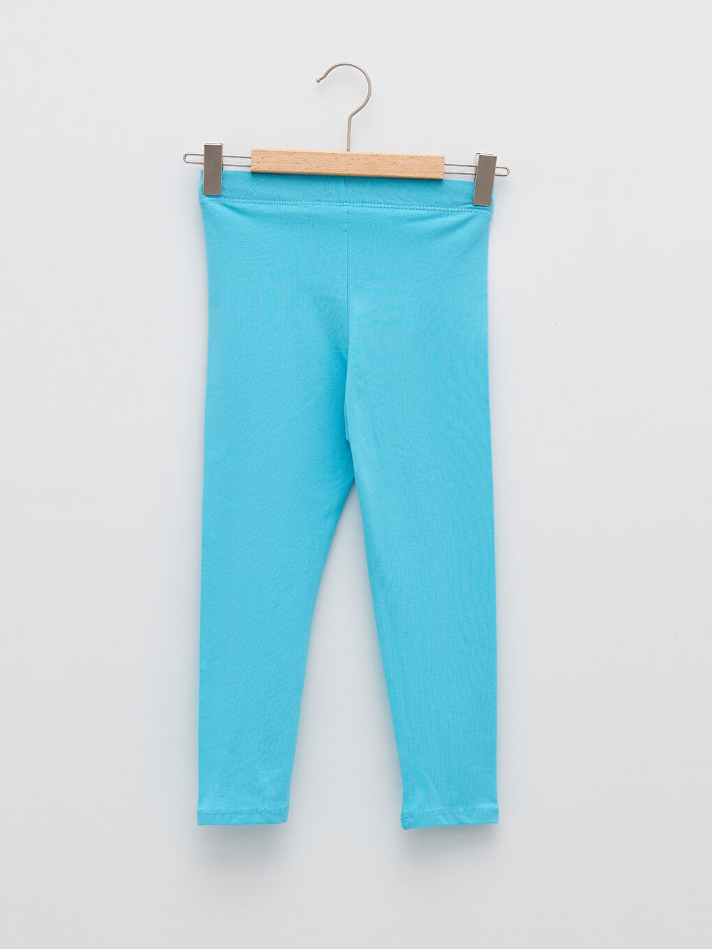 Elastic Waist Basic Cotton Girl Long Leggings-1