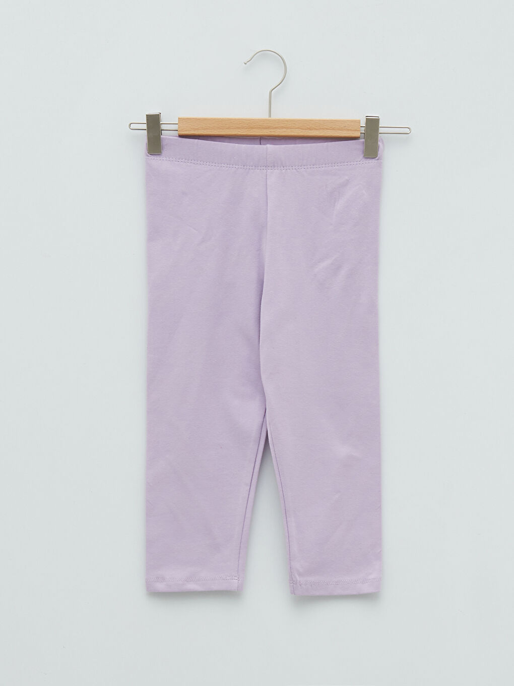 Girls' Basic 3/4 Length Leggings with Elastic Waist