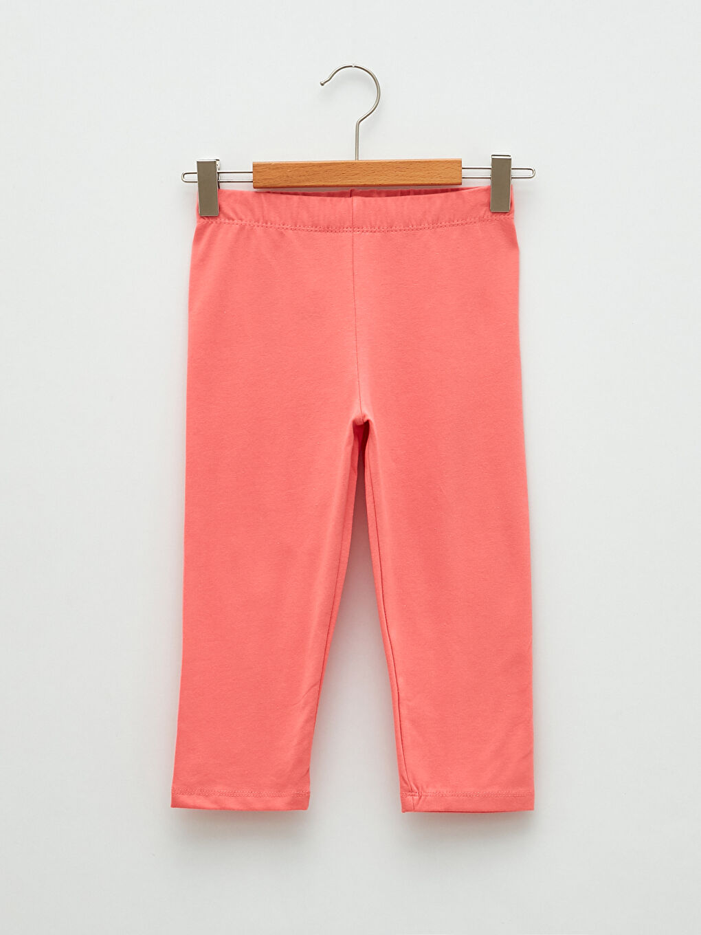 Girls' Basic 3/4 Length Leggings with Elastic Waist