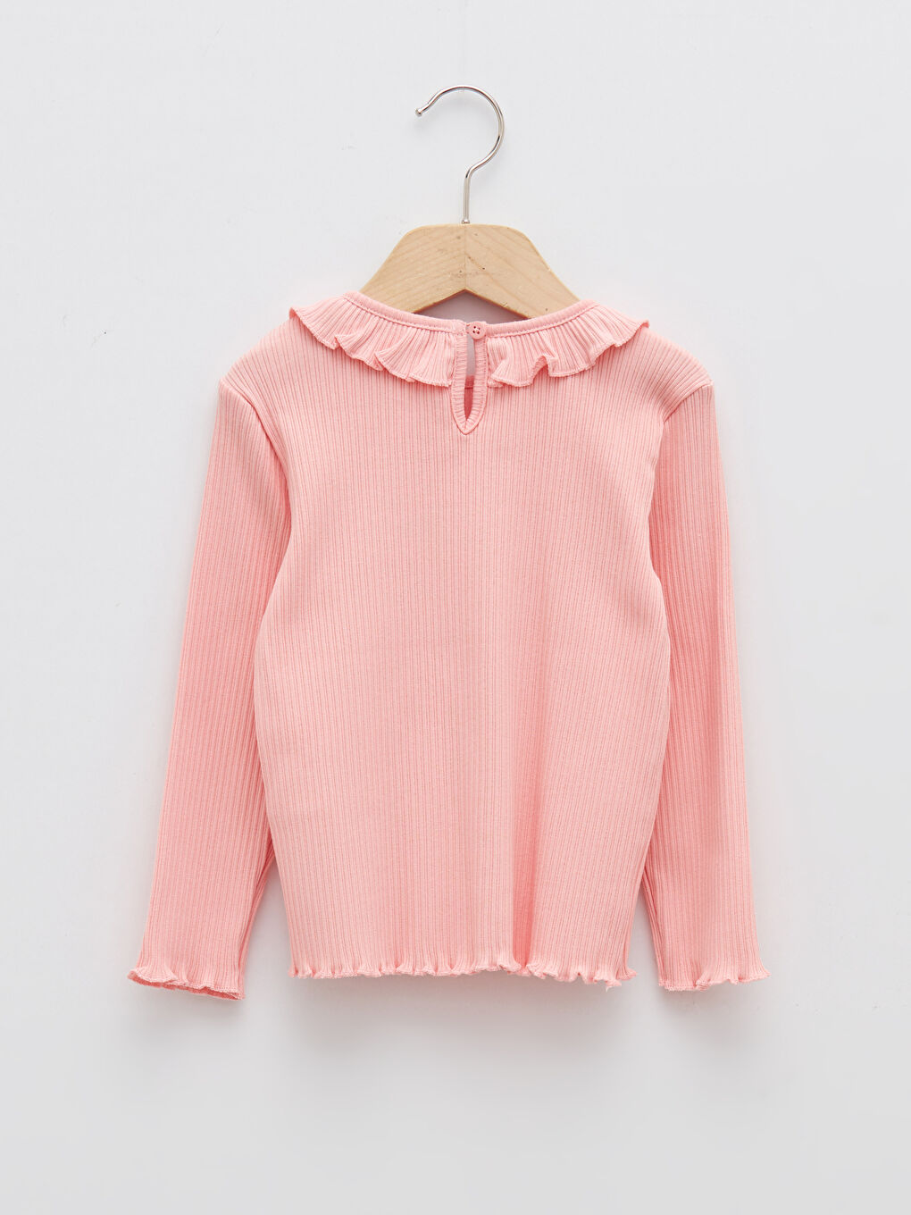 Crew Neck Long Sleeve Basic Baby Girl T-shirt-1