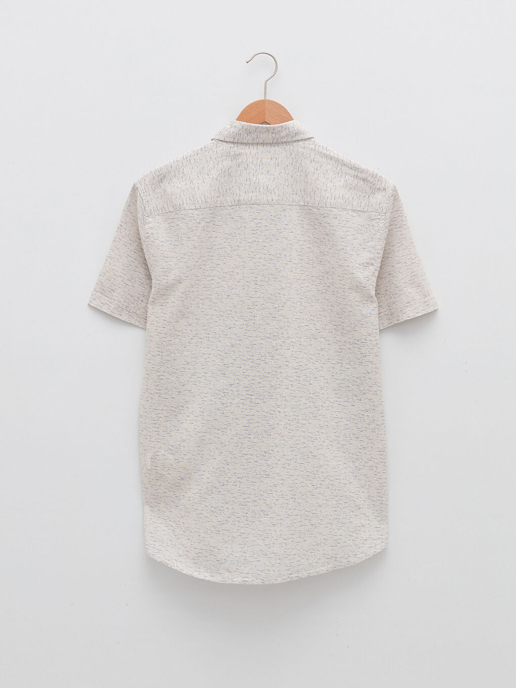 Slim Fit Short Sleeve Poplin Men's Shirt-6