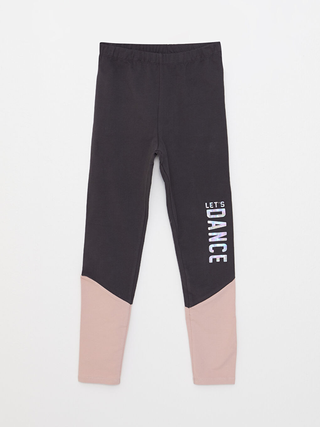 Crew Neck Printed Long Sleeve Girls' Sweatshirt and Tights-4