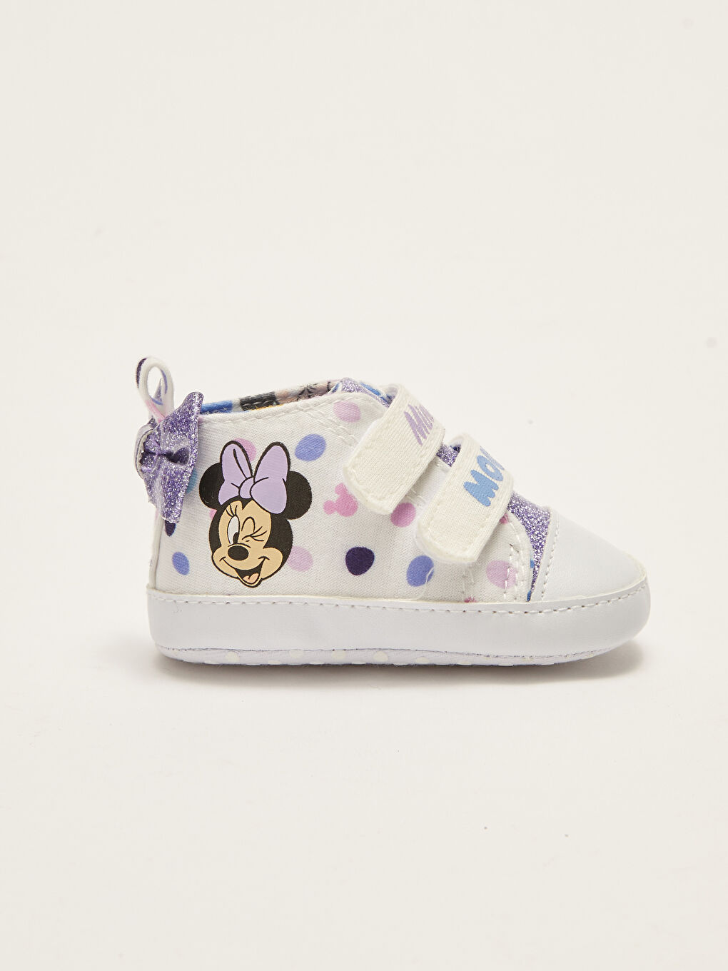 minnie mouse лицензияланған принтті сәбилерге арналған қыз балаға арналған аяқ киім-1