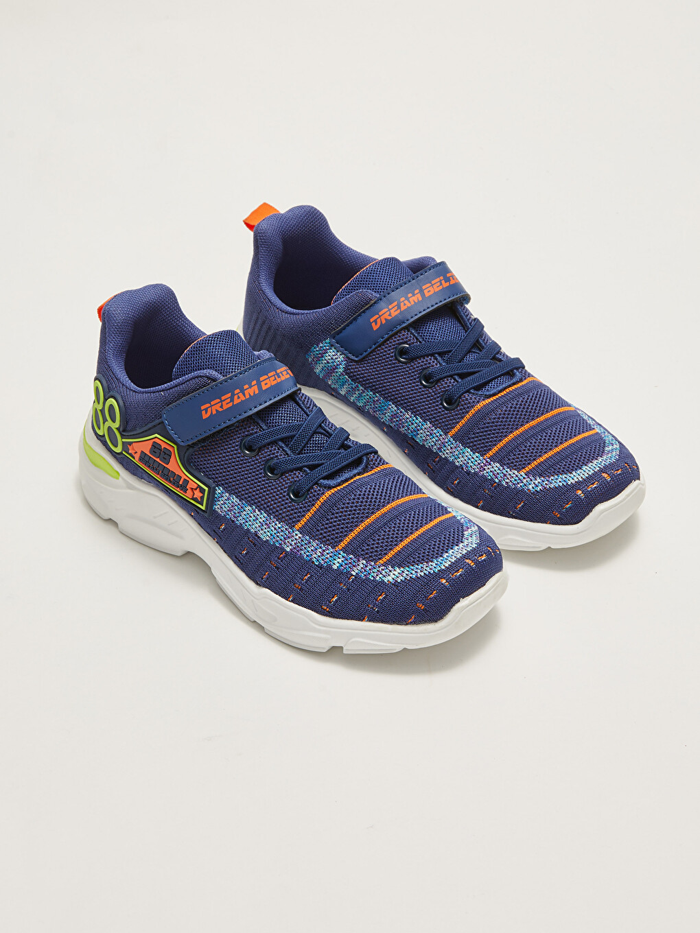 Laces and Hook-and-Loop Color Block Boys' Sports Shoes