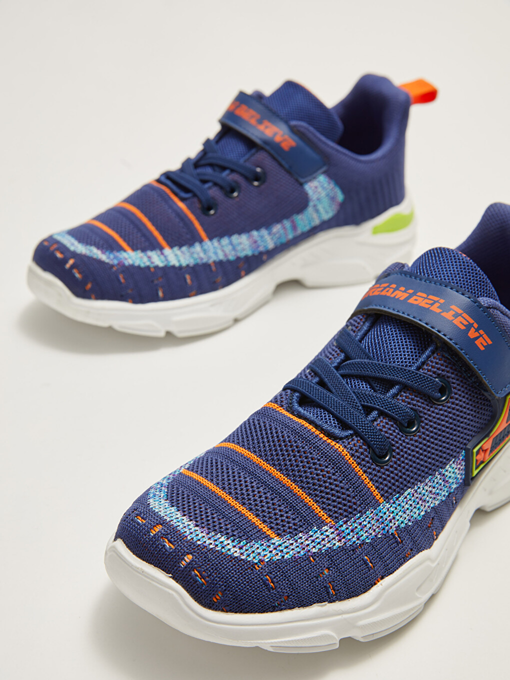 Laces and Hook-and-Loop Color Block Boys' Sports Shoes-2