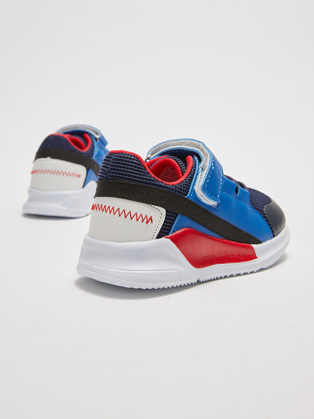 File Detaylı Bağcık ve Cırt Cırtlı Renk Bloklu Erkek Bebek Aktif Spor Ayakkabı-4