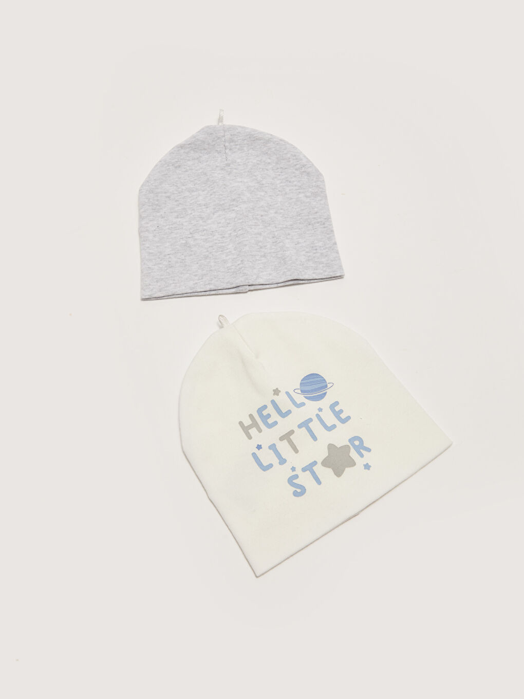 Ekru Pamuklu Erkek Bebek Bere 2'li