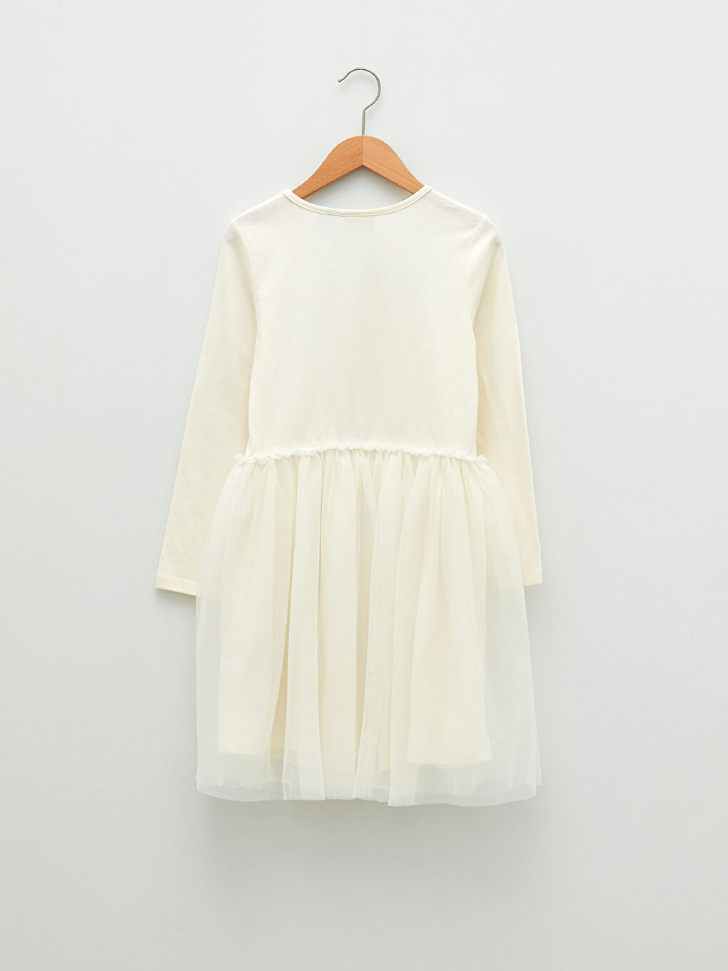 فستان كم طويل مطبوع عليه إلسا بياقة دائرية للبنات-1