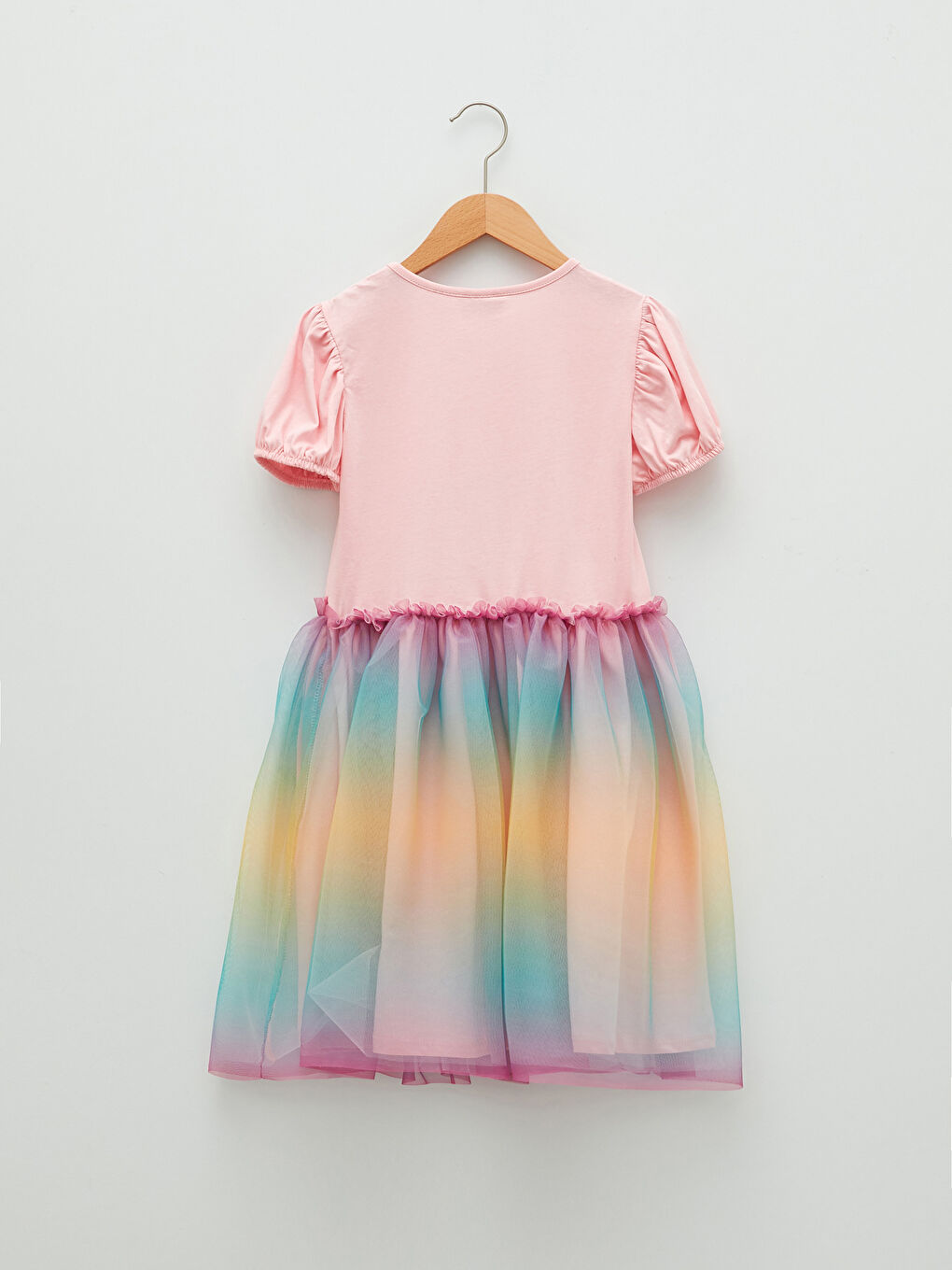 Pembe Bisiklet Yaka LOL Surprise OMG Lisanslı Kısa Kollu Kız Çocuk Elbise-1