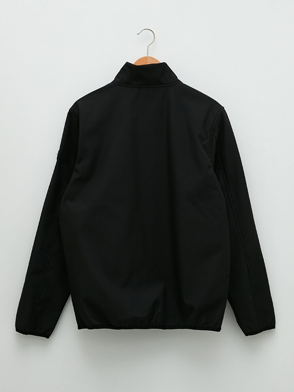 Siyah Standart Kalıp Dik Yaka Erkek Mont-6