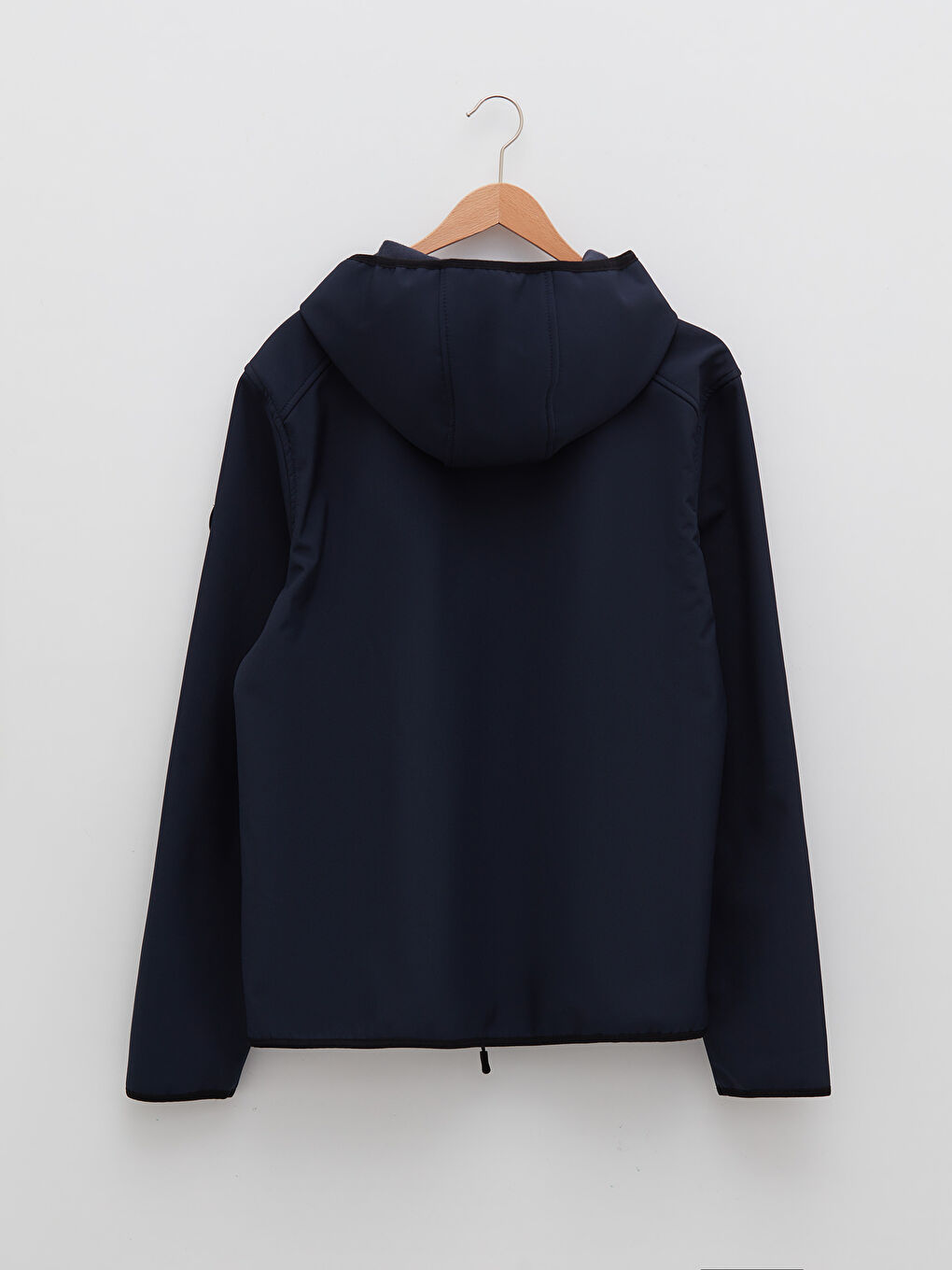 Lacivert Standart Kalıp Kapüşonlu Erkek Yağmurluk-6