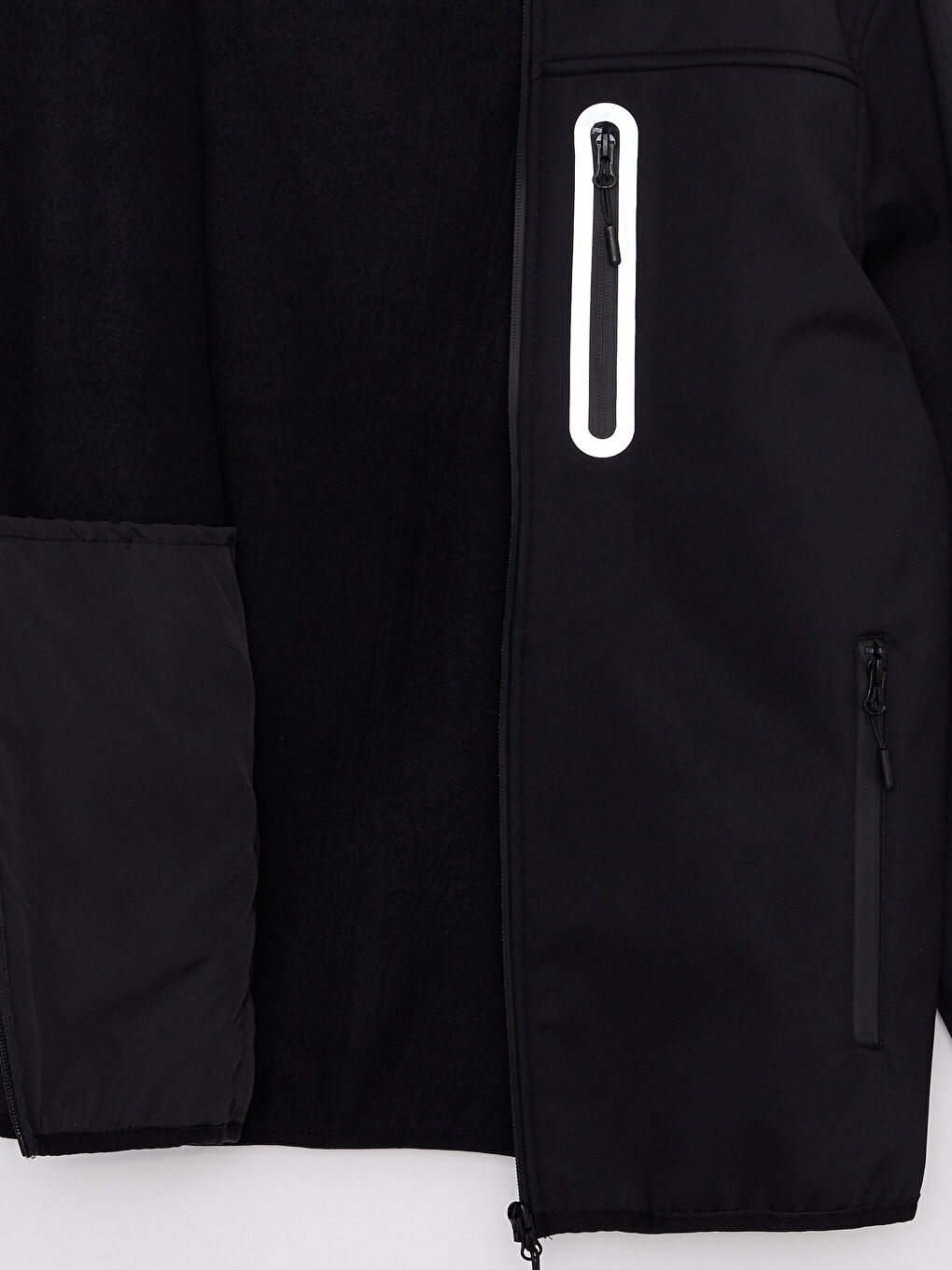 Siyah Standart Kalıp Kapüşonlu Erkek Yağmurluk-5