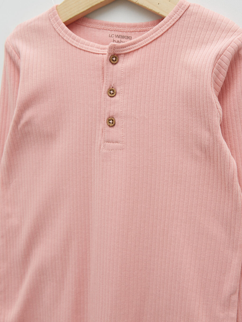 Crew Neck Long Sleeve Basic Cotton Baby Girl Rompers 2 Pack-2