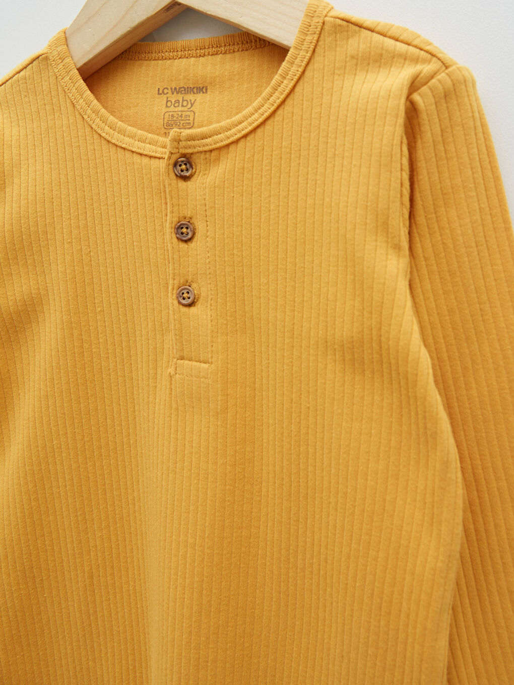 Crew Neck Long Sleeve Basic Cotton Baby Girl Rompers 2 Pack-3