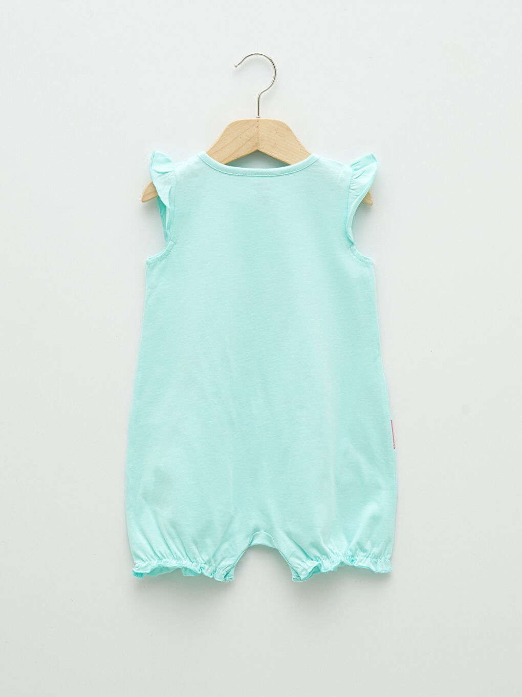 سلوبيت قطن مطبوع بياقة دائرية لبنات رضع - مجموعتين-2