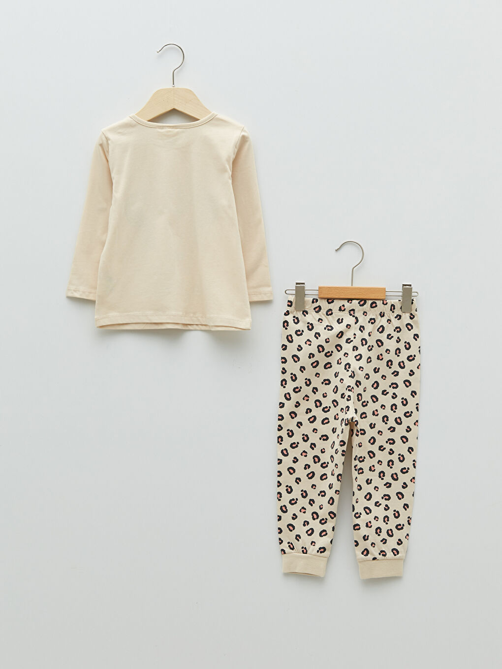 Crew Neck Long Sleeve Minnie Mouse Printed Baby Girls' Pyjama Set-1