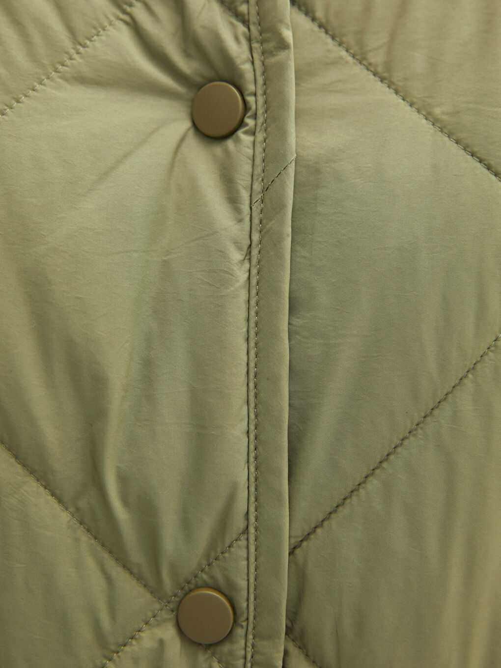 Manteau Bouffant pour Femmes à Col Rond Matelassé et à Motifs avec Poches et Manches Longues-4