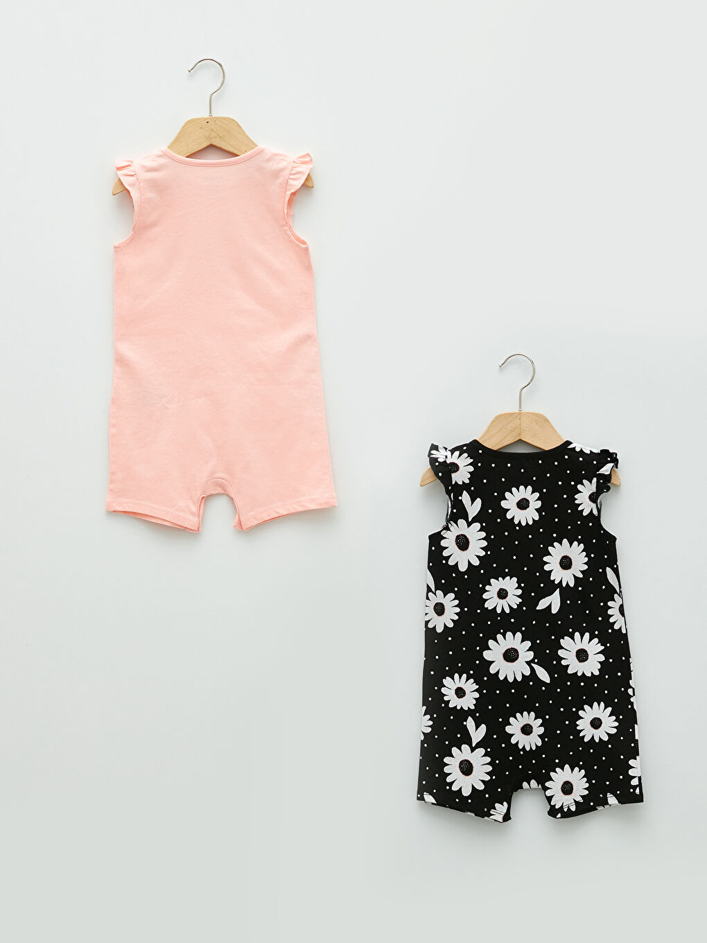 Combinaison Bébé Fille en Coton Imprimé à Col Rond Lot de 2-1