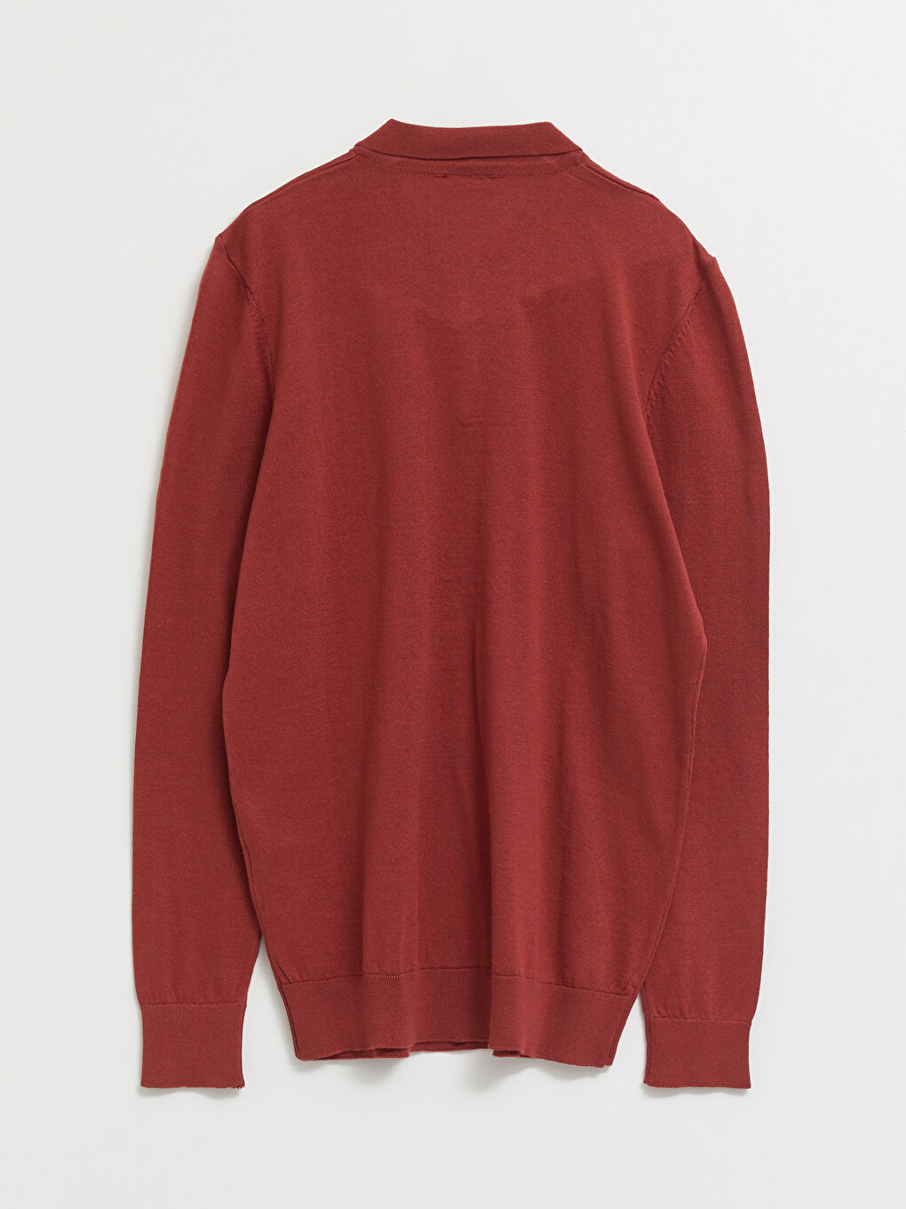 Polo Neck Long Sleeve Thin Men's Tricot Sweater-6