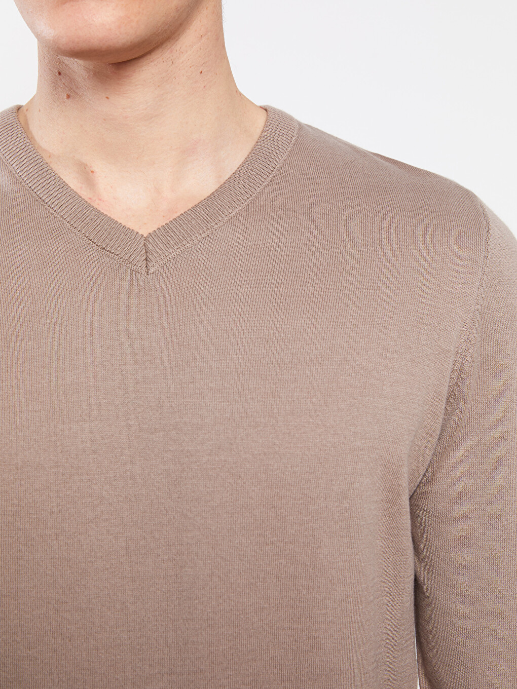 V Neck Long Sleeve Men's Knitwear Sweater-3