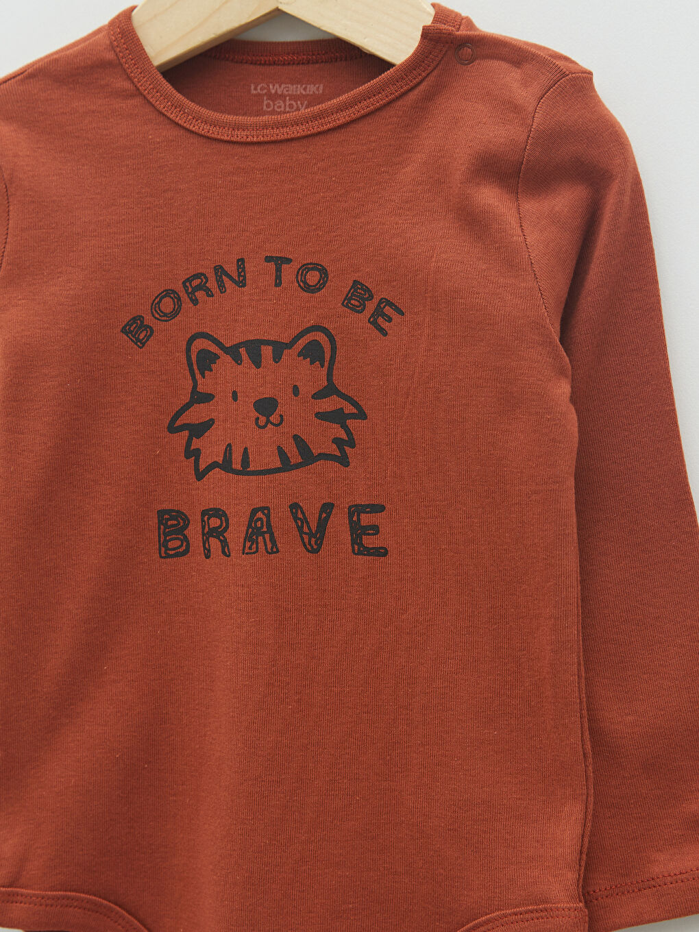 Body bébé à manches longues imprimé col rond avec entrejambe à pression - Lot de 2-2