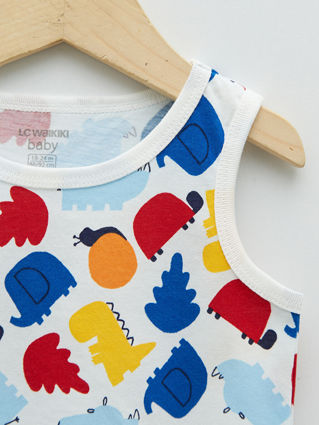 Ekru Bisiklet Yaka Erkek Bebek Atlet 2'li-3