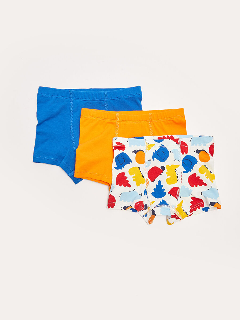 LCW baby Ekru Beli Lastikli Erkek Bebek Boxer 3'lü