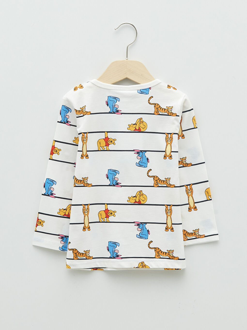 Ensemble de Pyjama Bébé Garçon en Coton Imprimé Winnie l'Ourson à Manches Longues et Col Rond-2