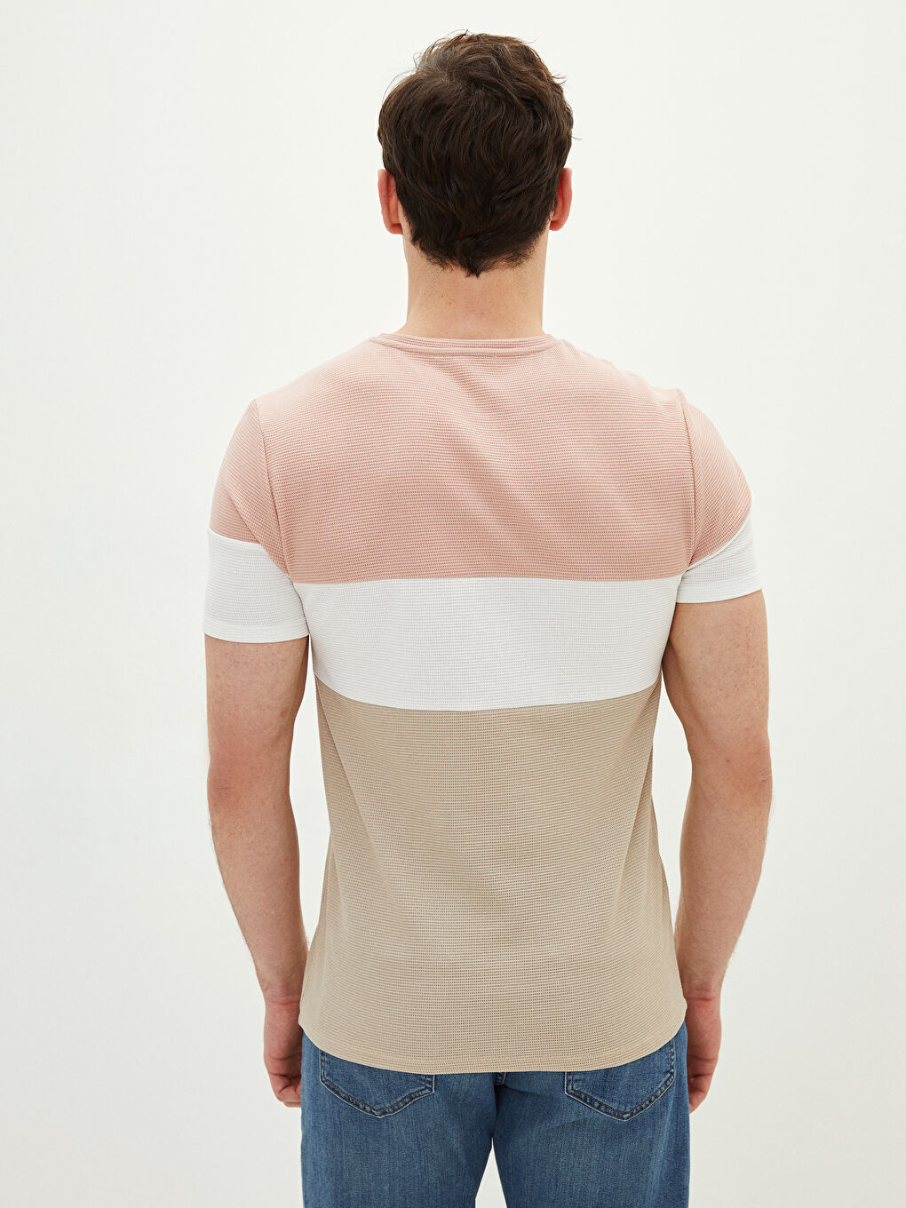 LCW Vision T-shirt à Manches Courtes avec Col Rond et Bloc de Couleurs pour Hommes -S21524Z8-G2J