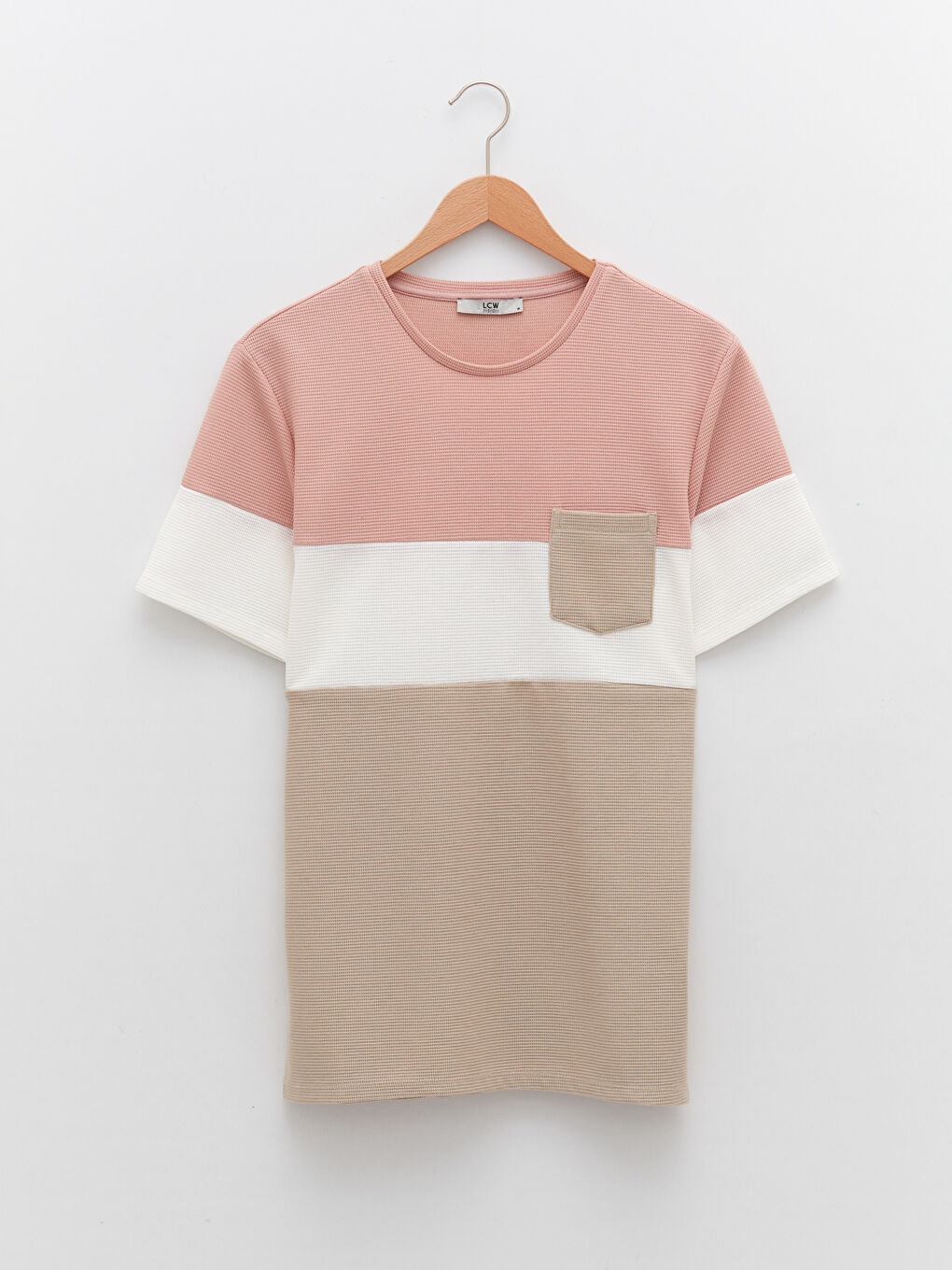 LCW Vision T-shirt à Manches Courtes avec Col Rond et Bloc de Couleurs pour Hommes -S21524Z8-G2J