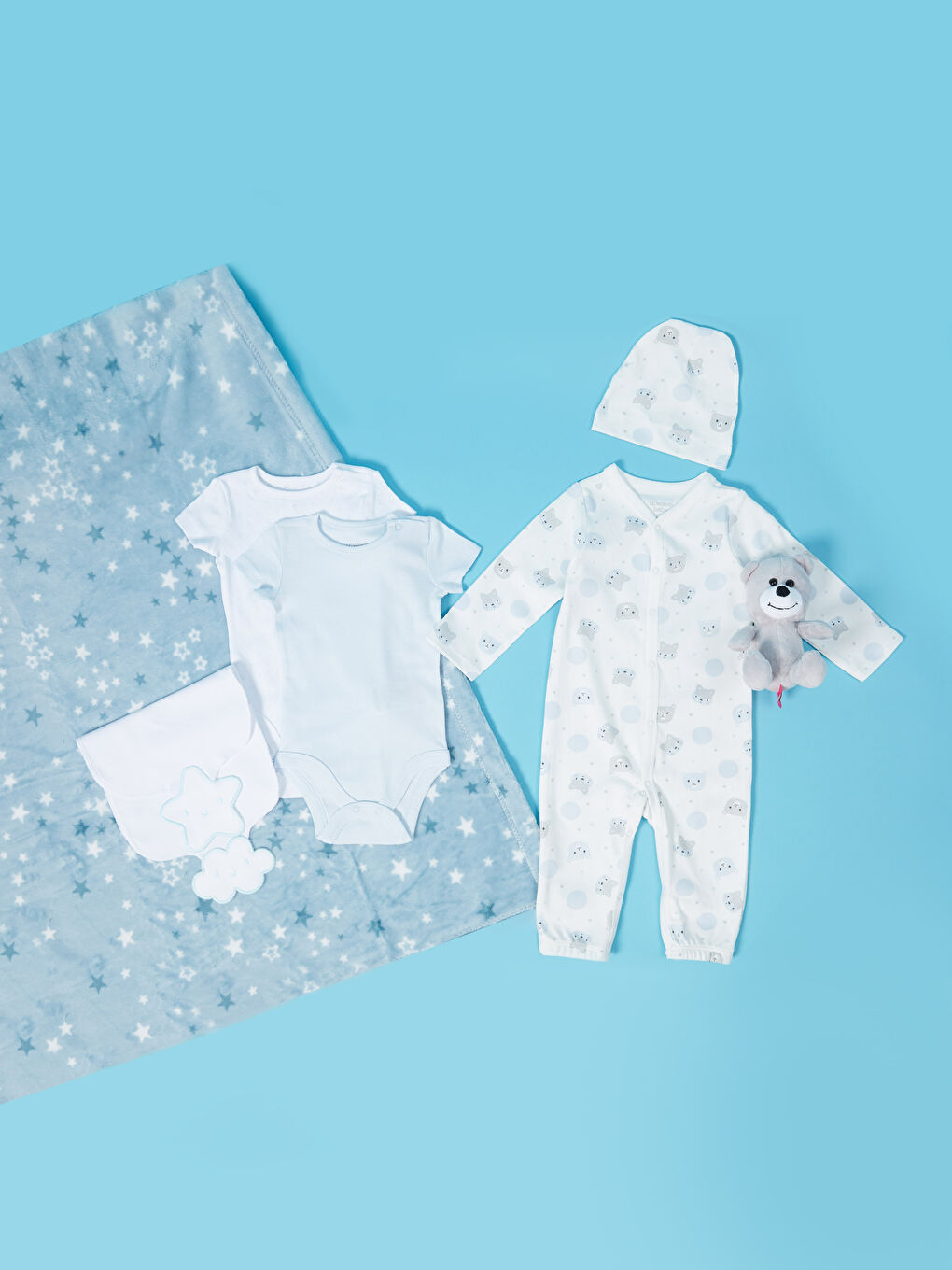 LCW baby Embroidery Detailed Cotton Baby Boy Backpack 2 Pack -S21527Z1-FFB