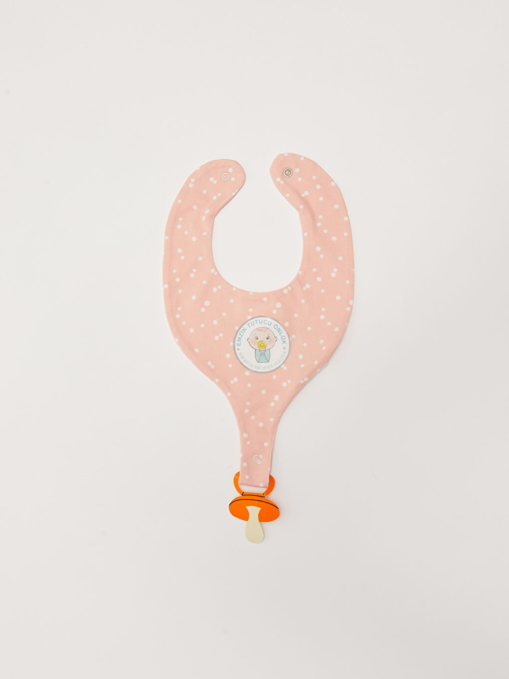 Kız Bebek Emzik Tutucu Mama Önlüğü